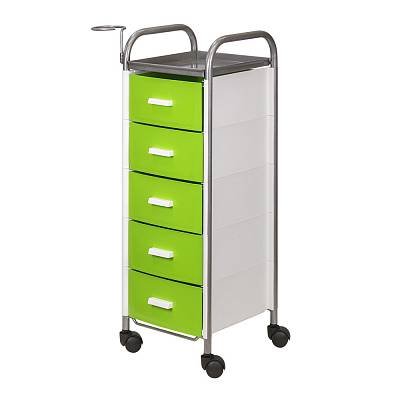 Тележка парикмахерская Глорис-02, цветные ящики