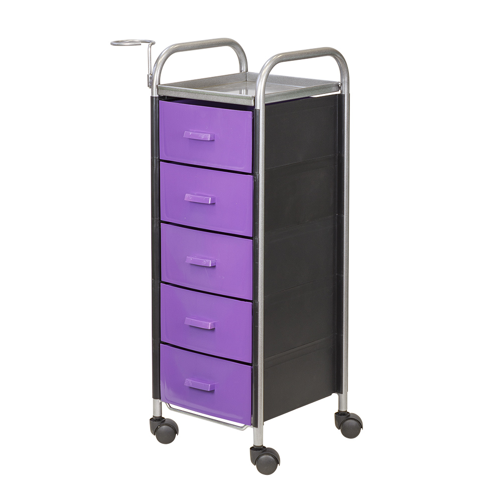 Тележка парикмахерская Глорис-02, цветные ящики