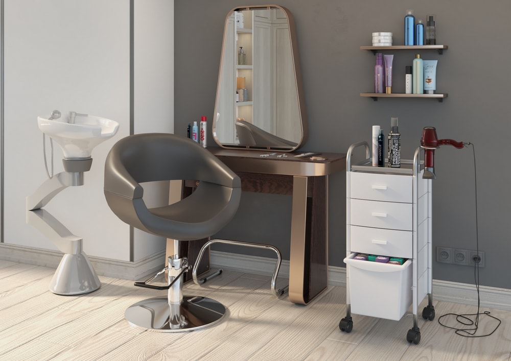 Тележка парикмахерская Глорис-02 box, белый