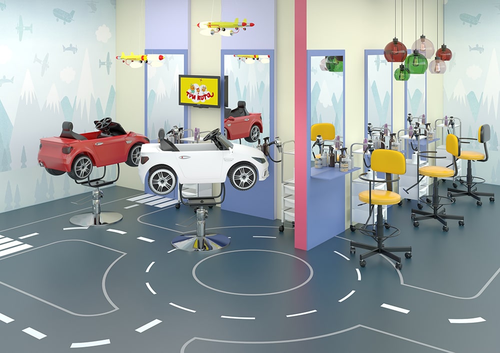 Детское парикмахерское кресло МАШИНКА 01