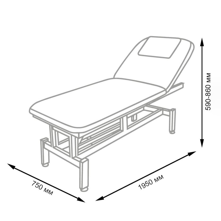 Косметологическая кушетка МД-837 (Элегия-1А) цвет №81, 1 мотор
