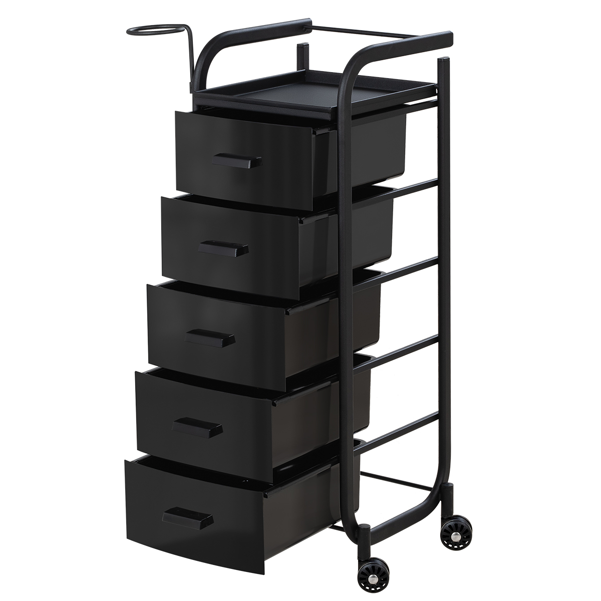 Парикмахерская тележка Арт, чёрный каркас