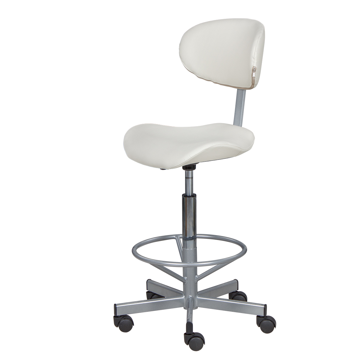 Стул мастера КЕЙСИ высокий, хром с опорой для ног