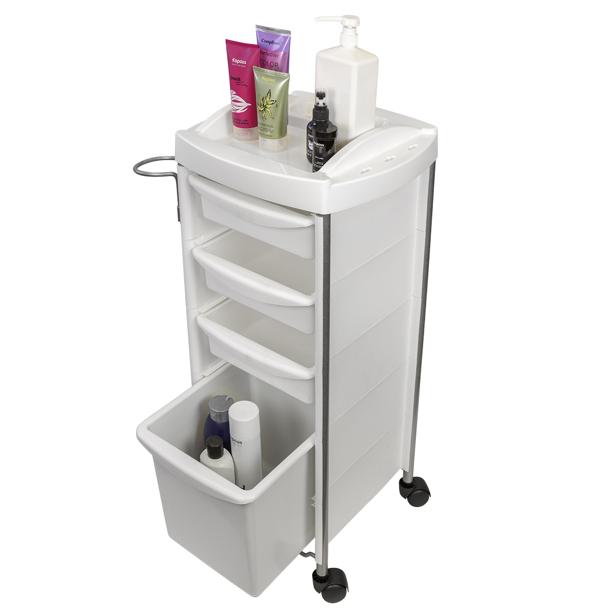 Тележка парикмахерская М-03 box, белый