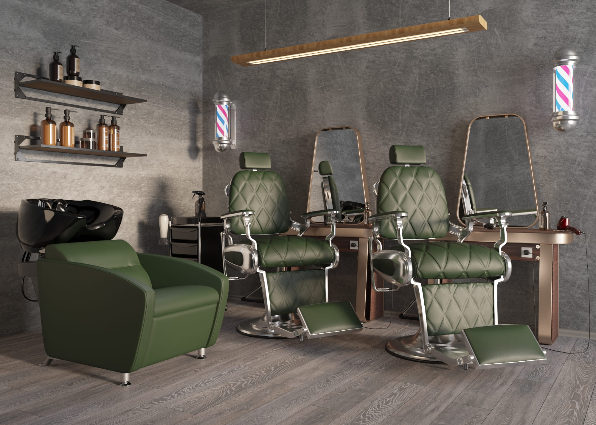 Мойка для барбершопа МД-123 с кантом