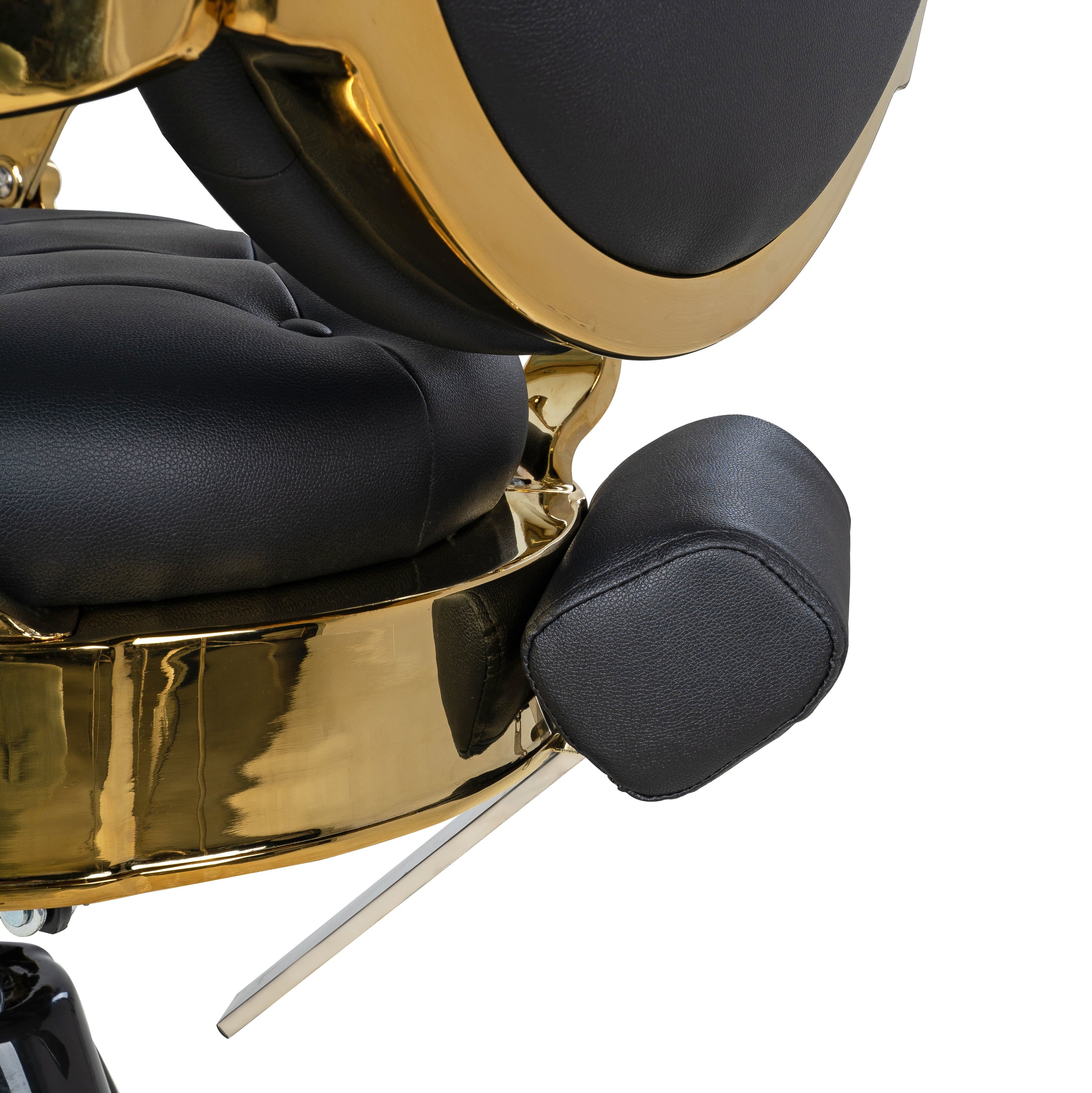 Мужское кресло барбер МД-9119, каркас золото