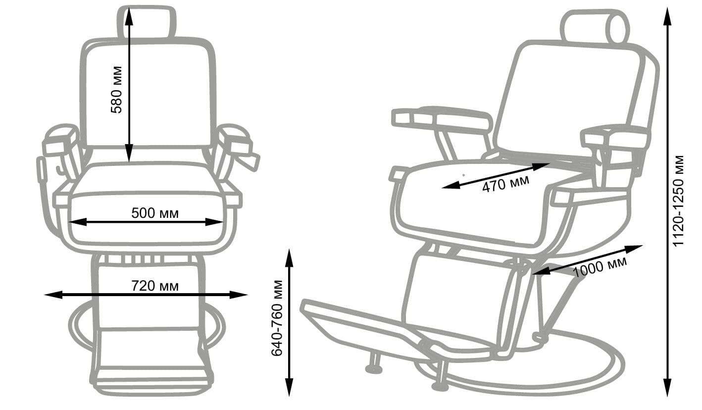 Кресло мужское Барбер МД-600