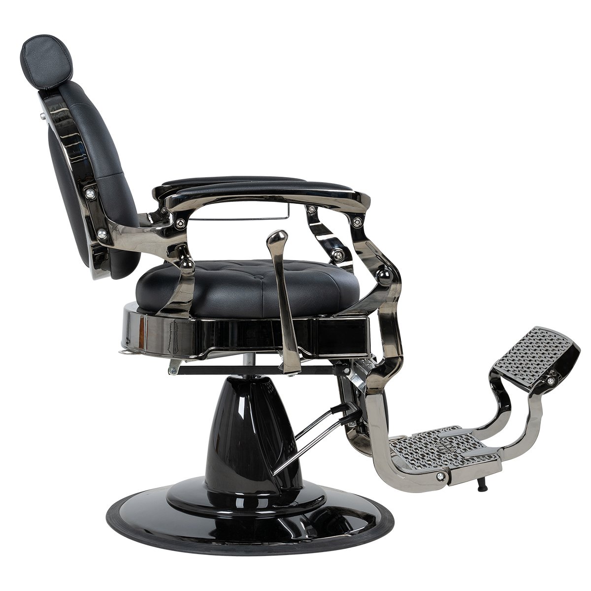 Мужское кресло барбер МД-9118, каркас тонированный хром