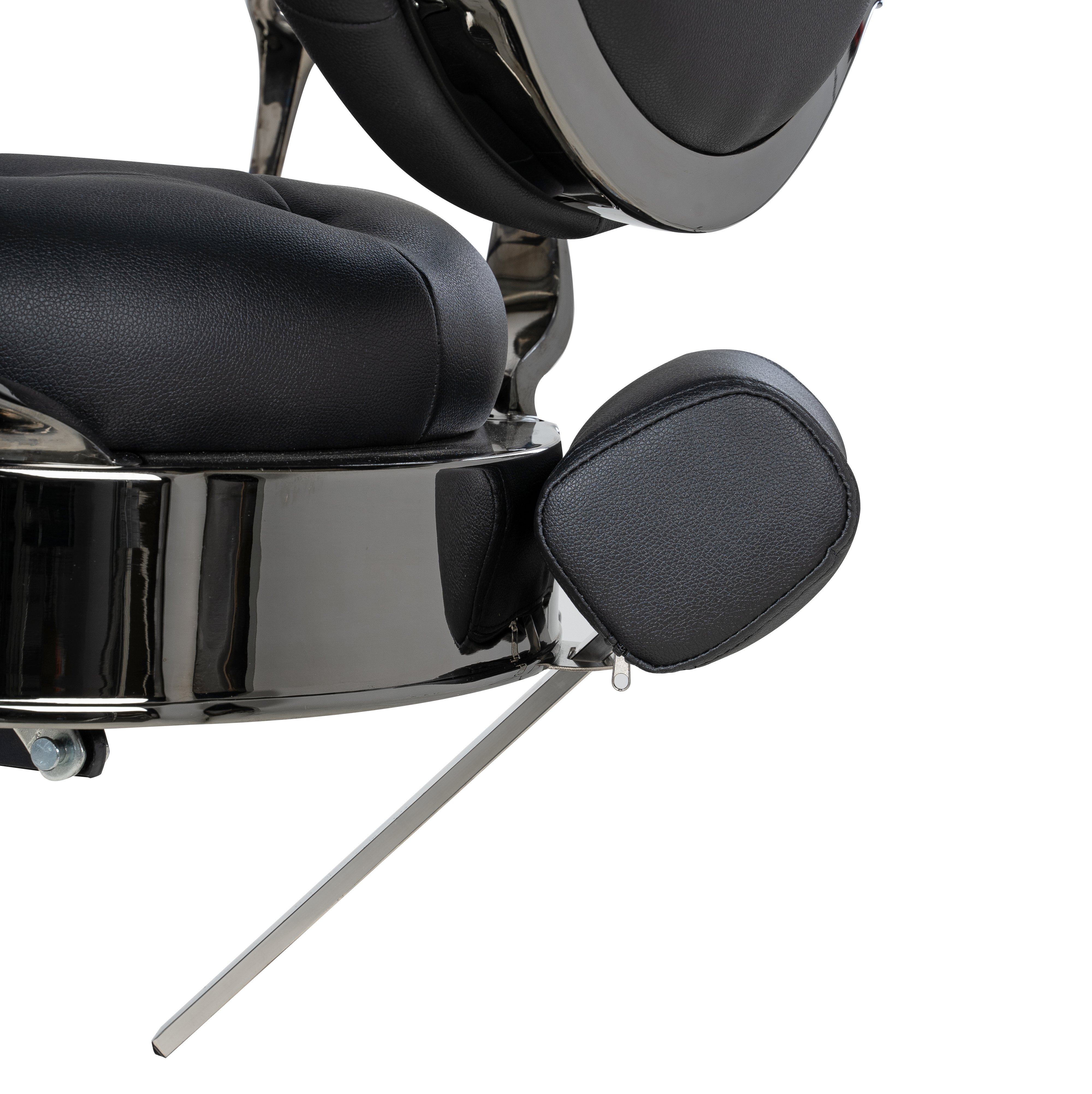 Мужское кресло барбер МД-9118, каркас тонированный хром