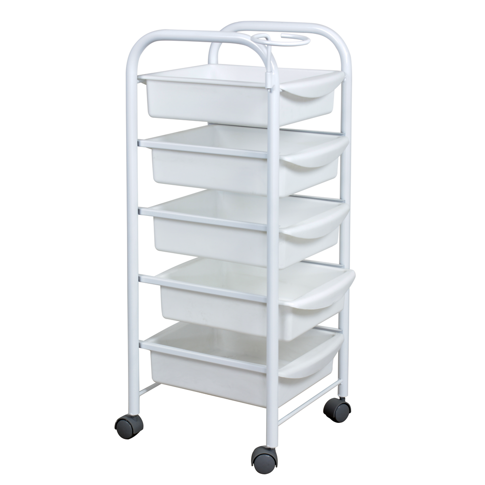 Тележка парикмахерская М-01, каркас белый