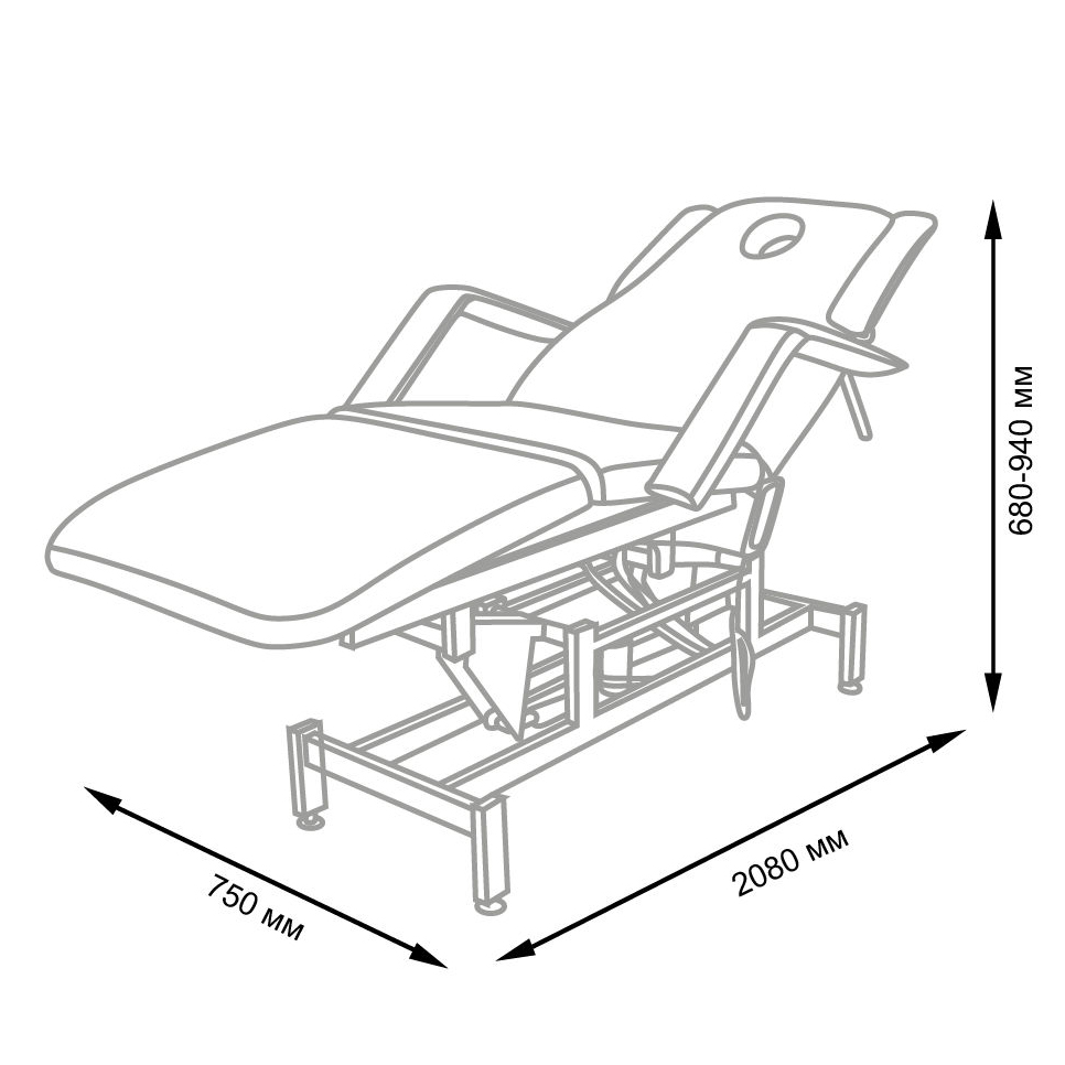 Кушетка массажная МД-849 (Элегия-3А) Коралловый №77, 3 мотора