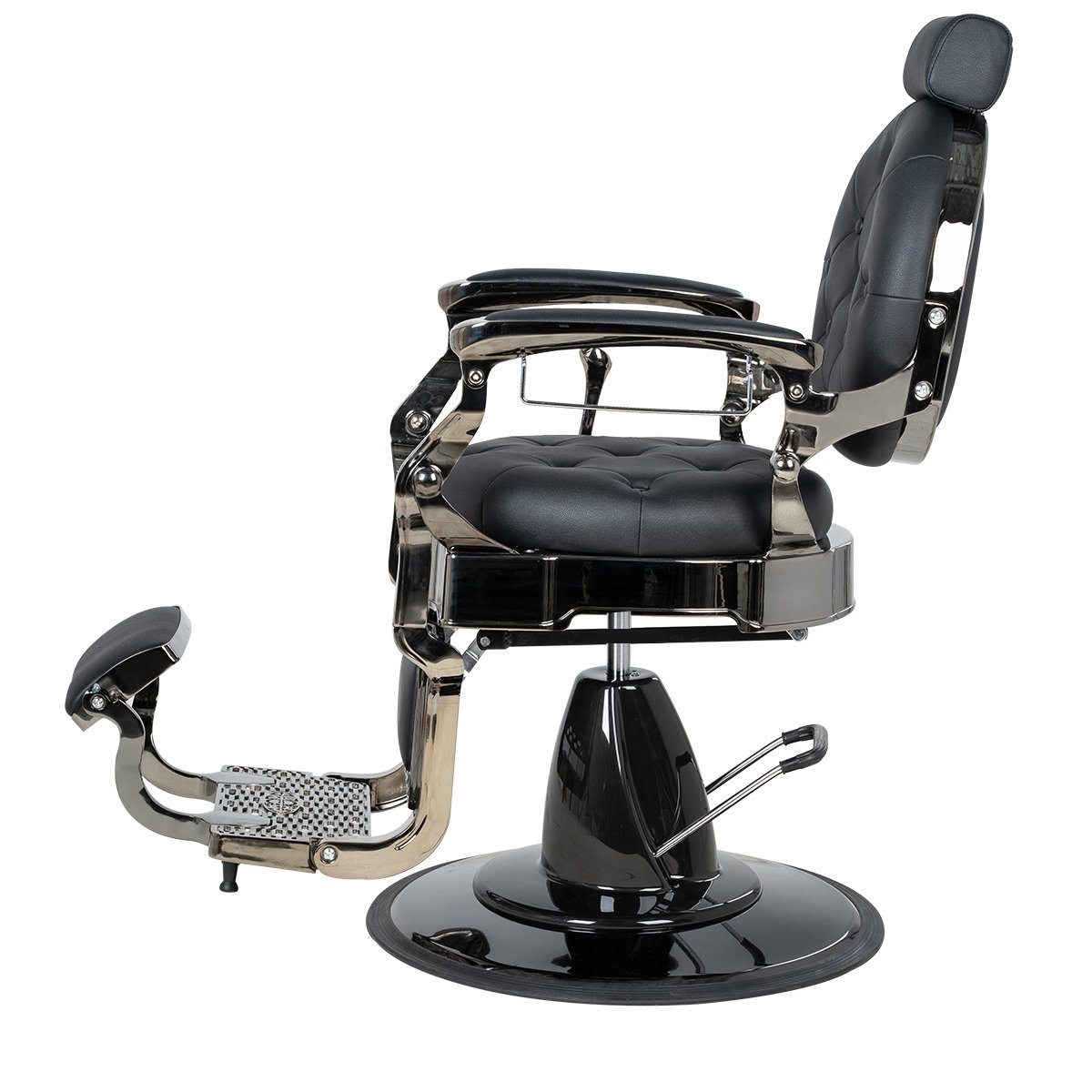 Мужское кресло барбер МД-9118, каркас тонированный хром