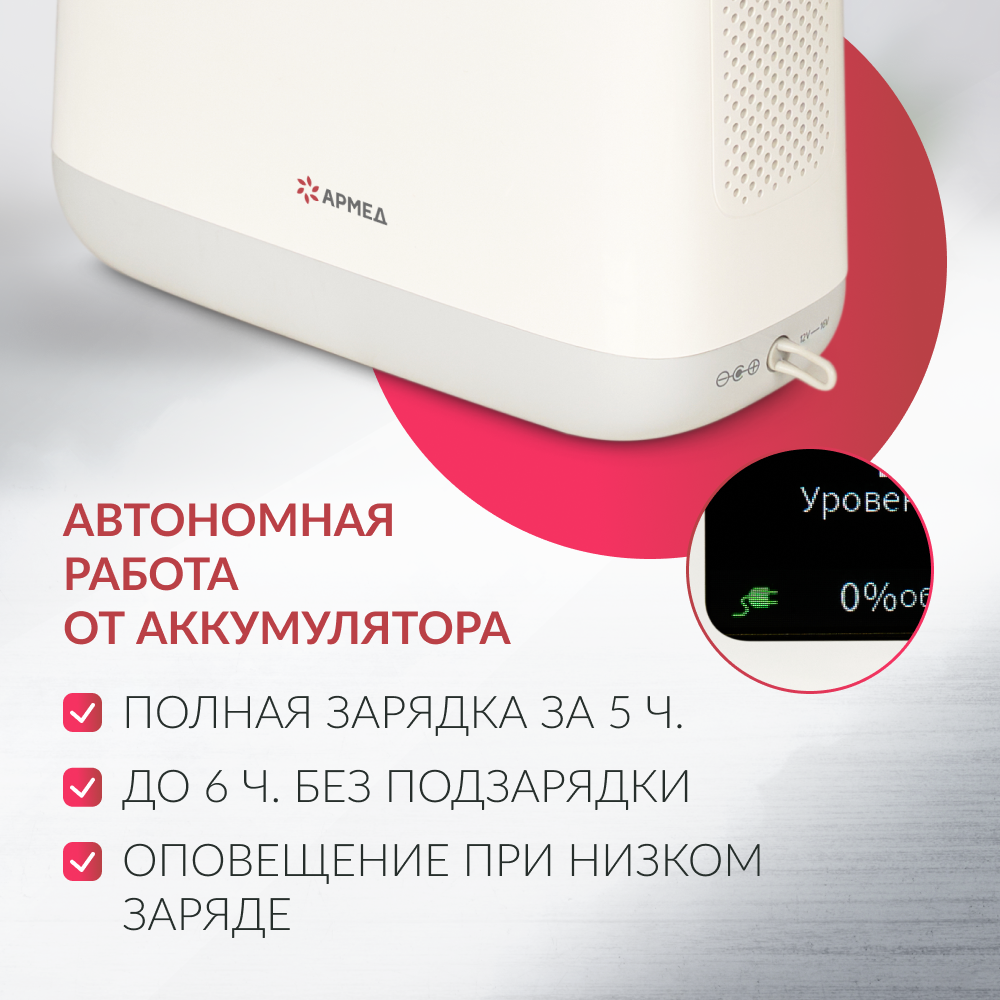 Концентратор кислорода Армед F2 Портативный