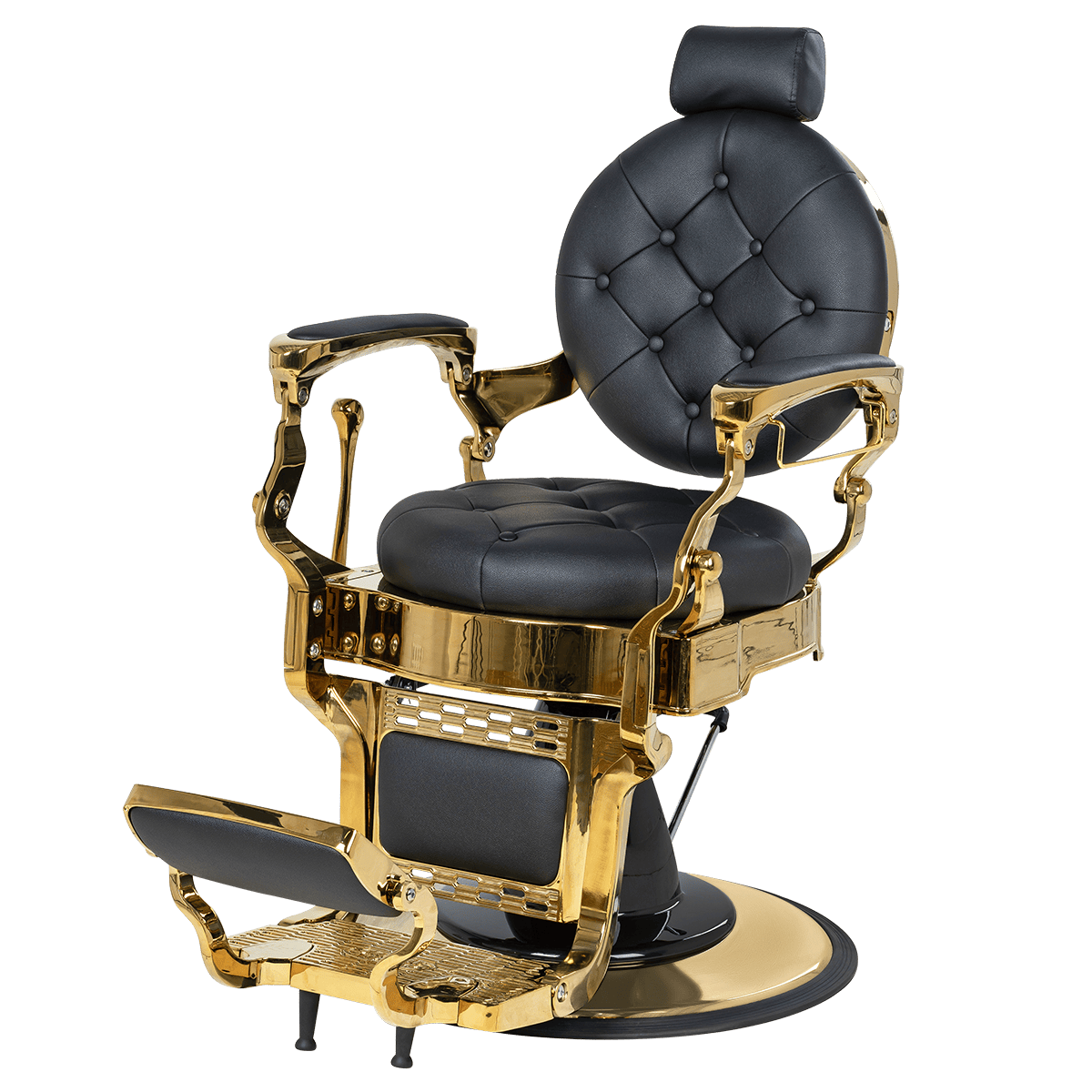 Мужское кресло барбер МД-9119, каркас золото