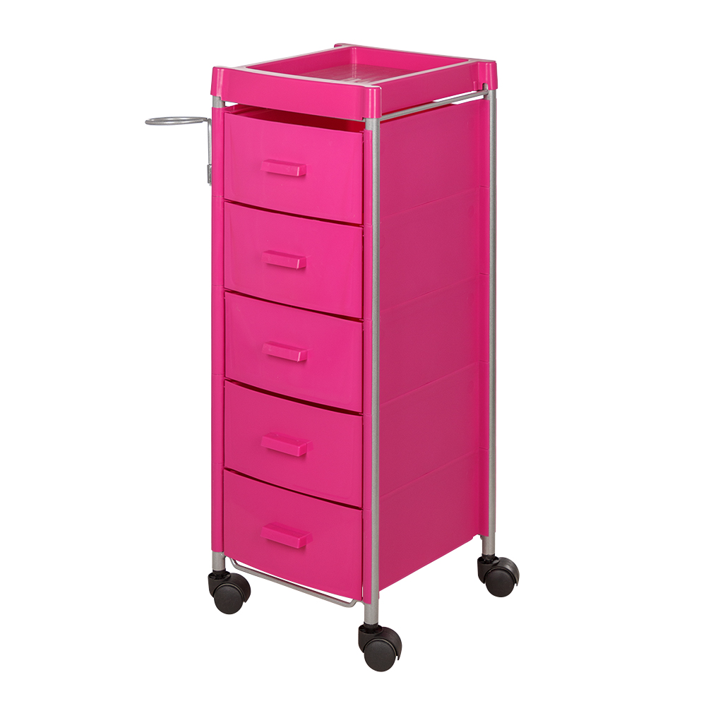 Тележка парикмахерская Глорис-04, розовый