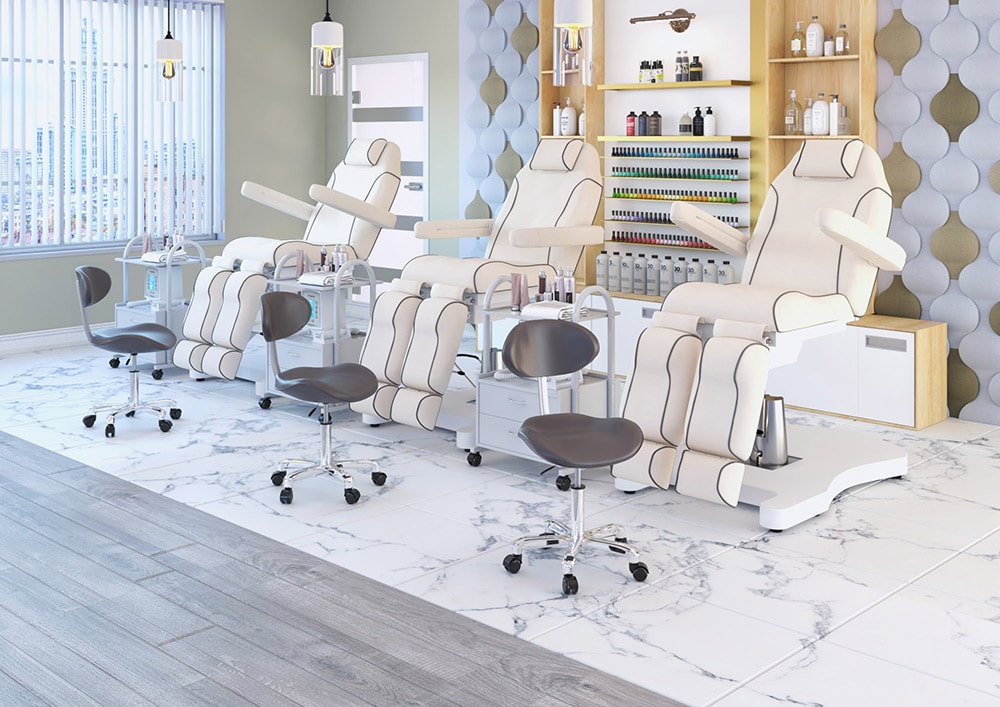 Педикюрное кресло Шарм-03 (Элегия-3В), 3 мотора, Голубой