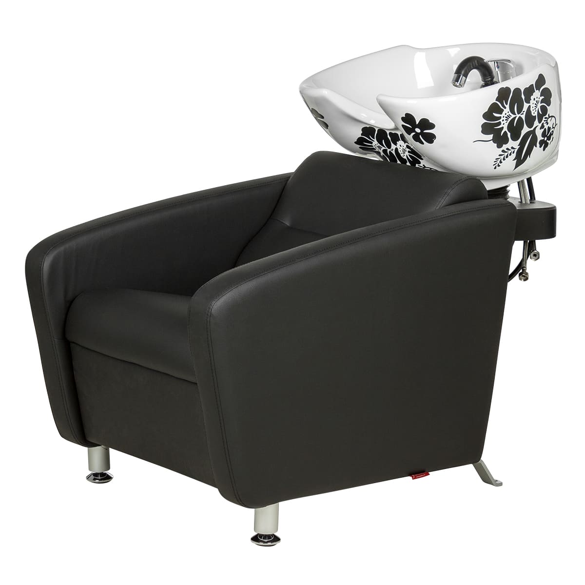 Парикмахерская мойка МД-123 раковина глубокая белая с цветами