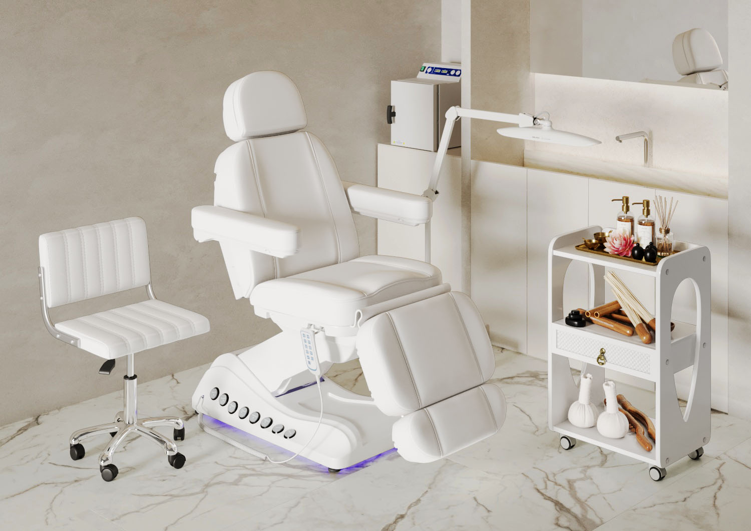 Косметологическое кресло МД-833 с подогревом и подсветкой