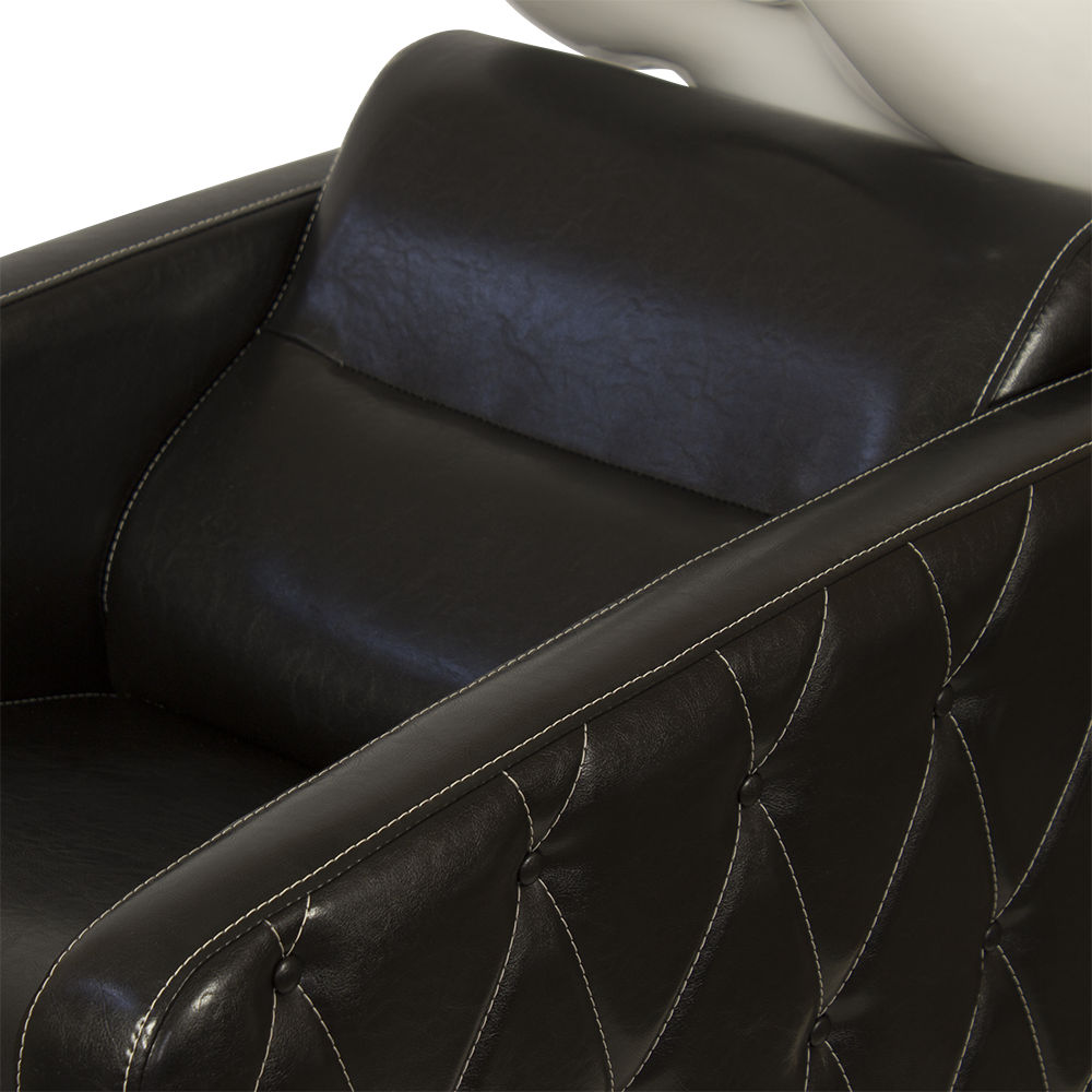 Парикмахерская мойка МД-123 с регулировкой ножной части, прострочкой и утяжкой