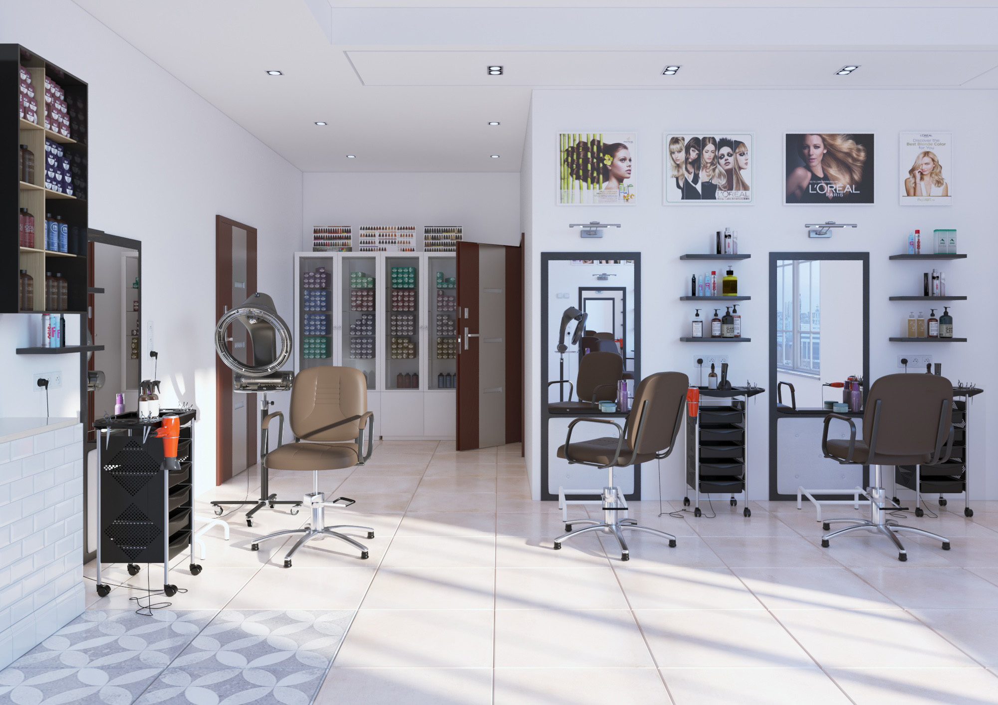 Кресло парикмахерское БРИЗ гидравлика хром