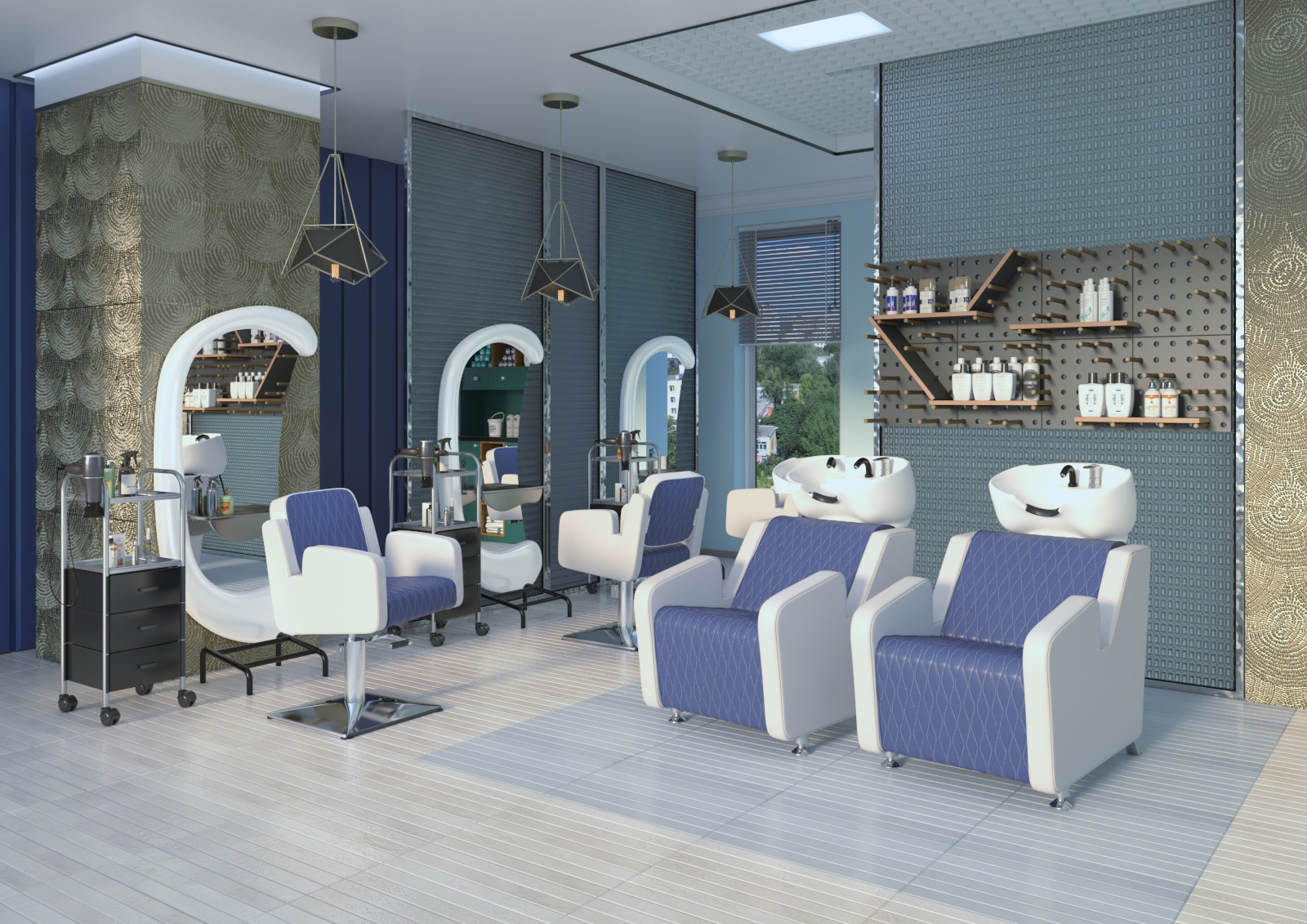 Тележка парикмахерская Глорис-09, черный