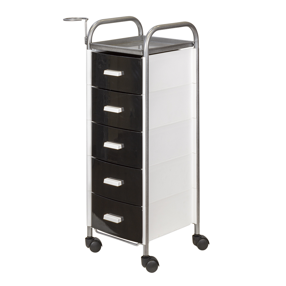 Тележка парикмахерская Глорис-02, цветные ящики