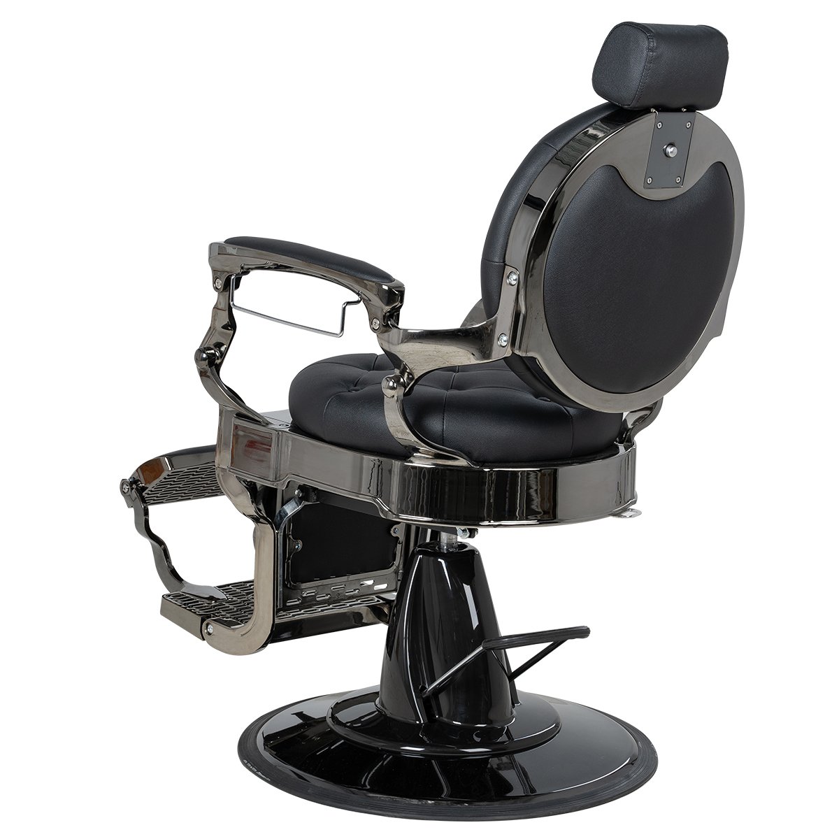 Мужское кресло барбер МД-9118, каркас тонированный хром