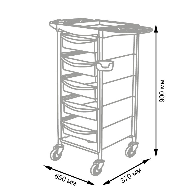 Тележка парикмахерская Т-30 черный