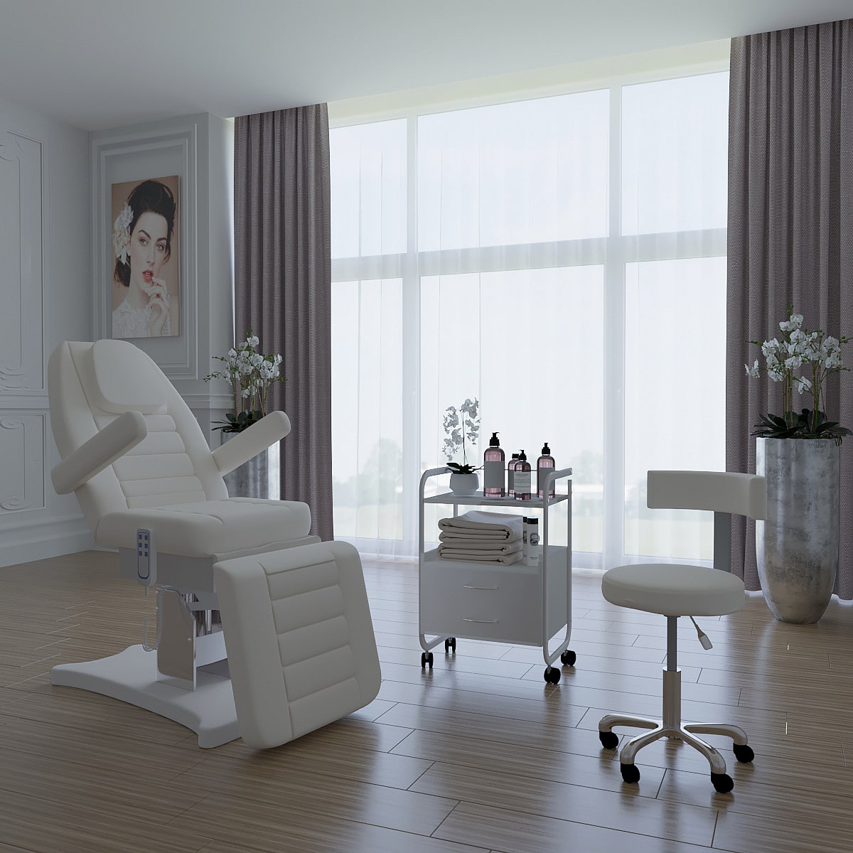 Косметологическое кресло АЛЬФА-10, 2 мотора